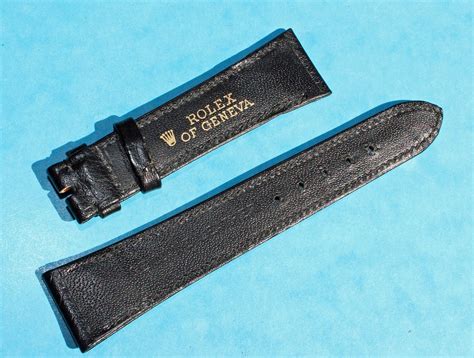 rolex 20mm black leather strap|best leather strap for Rolex.